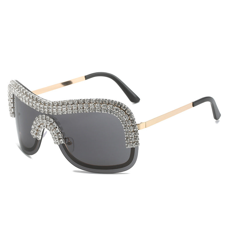Wholesale Diamond Frameless Trimmed Diamond Sunglasses