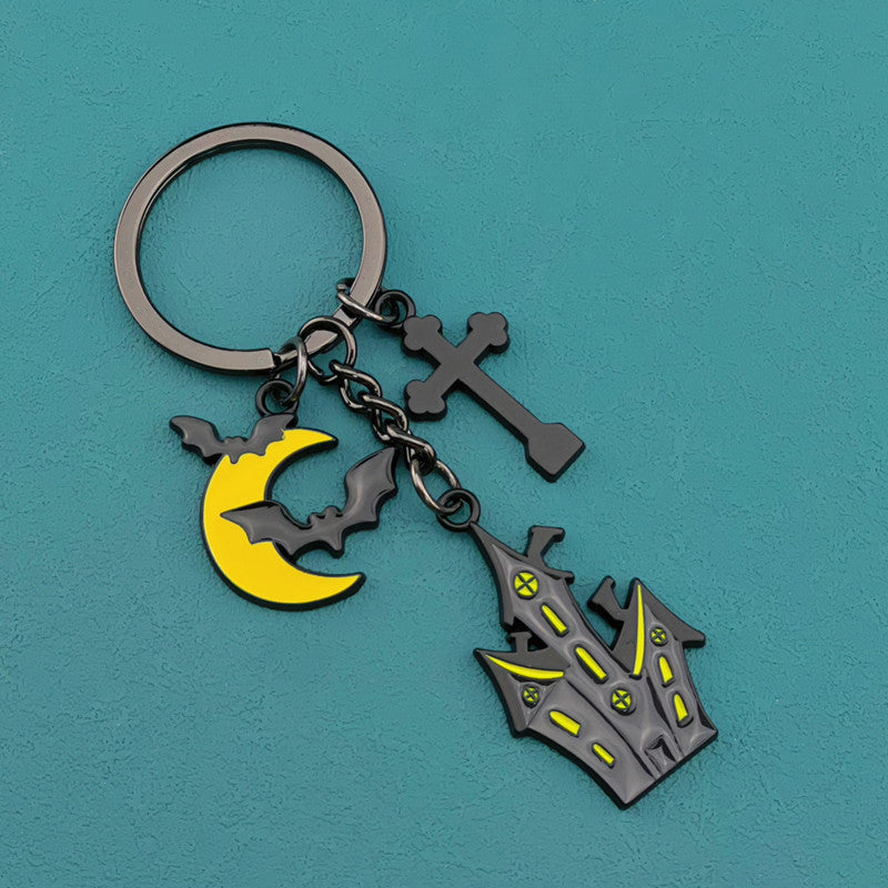 Wholesale Halloween Cartoon Skull Pumpkin Ghost Metal Keychain