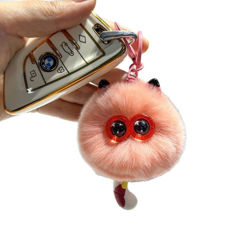 Wholesale Cute kitten fur ball car key chain
