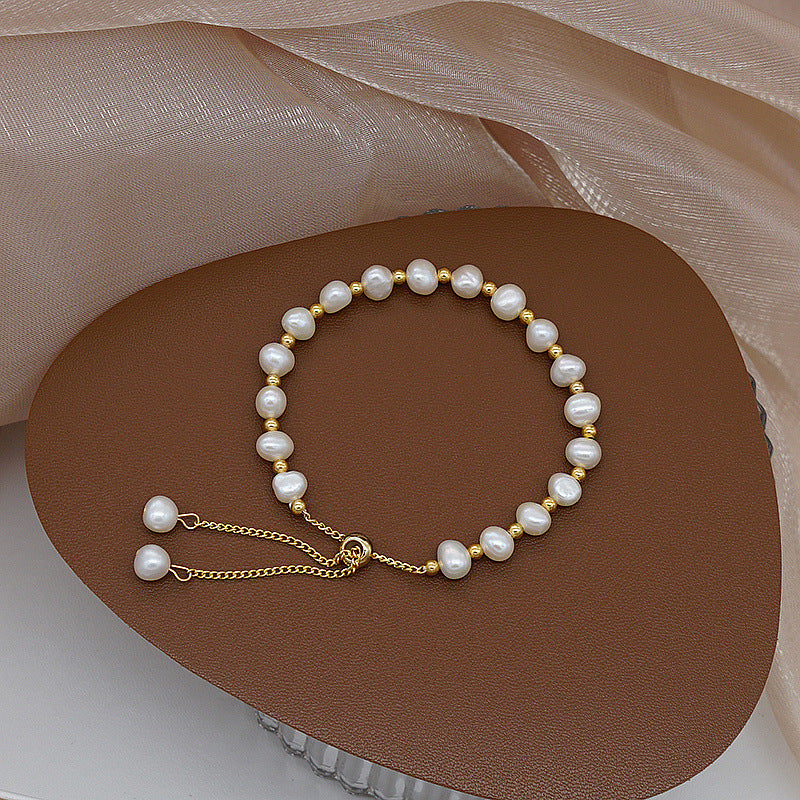 Wholesale of Jade Simple and Compact Pearls Bracelet