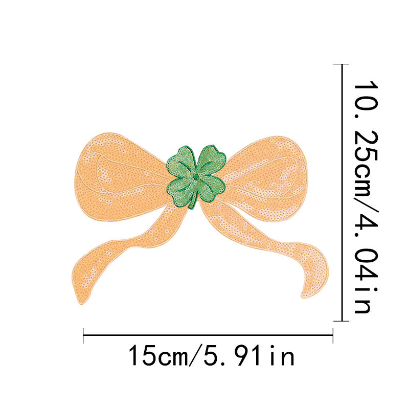 Wholesale Bow embroidery  fabric appliqué  sequins