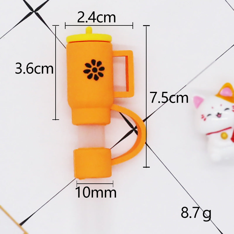 Wholesale 10mm 10pcs  Dustproof Straw Cap Fun Halloween  Soft Rubber Straw Plug