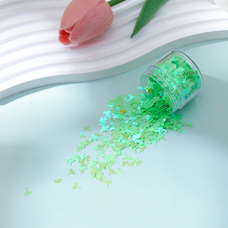 Wholesale Diy Glue Flow Hemp Ginkgo Leaf Sequins Special-shaped Leaf Glitter Glitter Nail Art Quicksand Decoration Making Materials