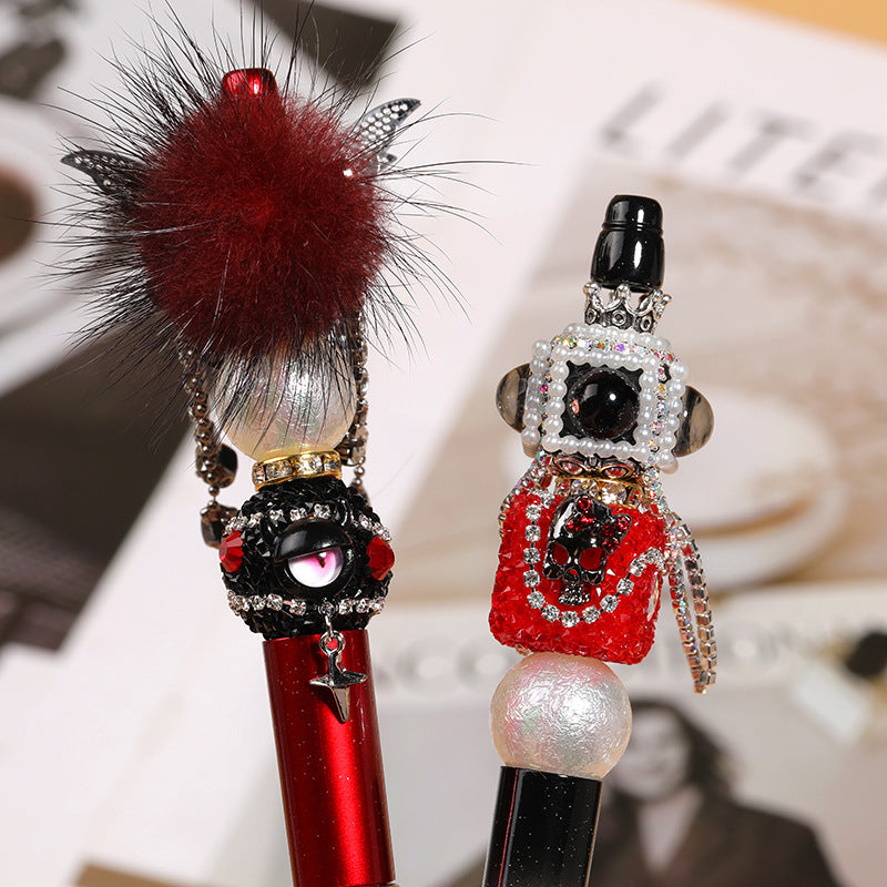 Wholesale 5PCS Halloween Full Diamond Devil Eye Bat Skull Acrylic Sugar Beads