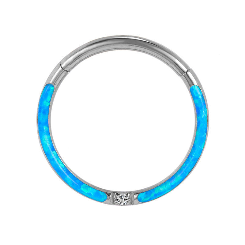 Wholesale Titanium Steel Opal Piercing Earrings