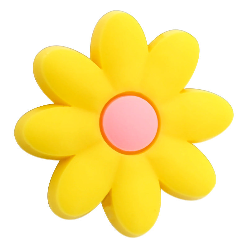 Wholesale Random  100pcs/pack  Cute cartoon flower series soft rubber beads