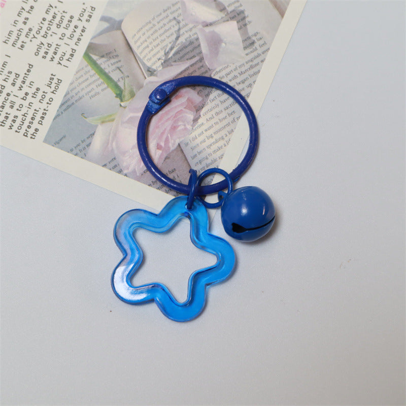 Wholesale Acrylic colorful five-pointed star key chain