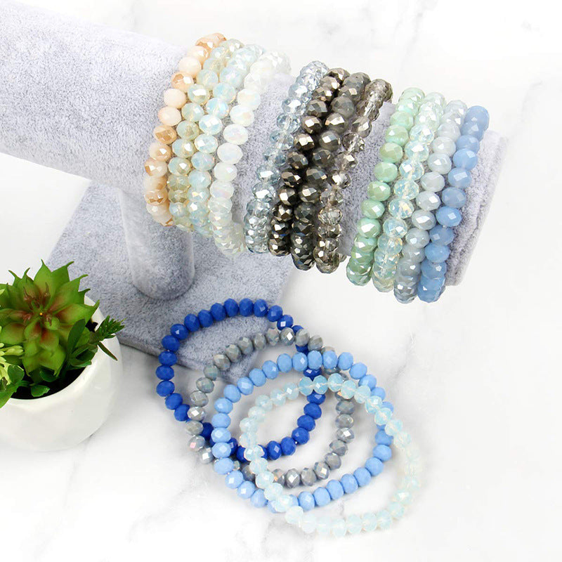 Wholesale DIY Crystal Colorful Elastic Bracelet