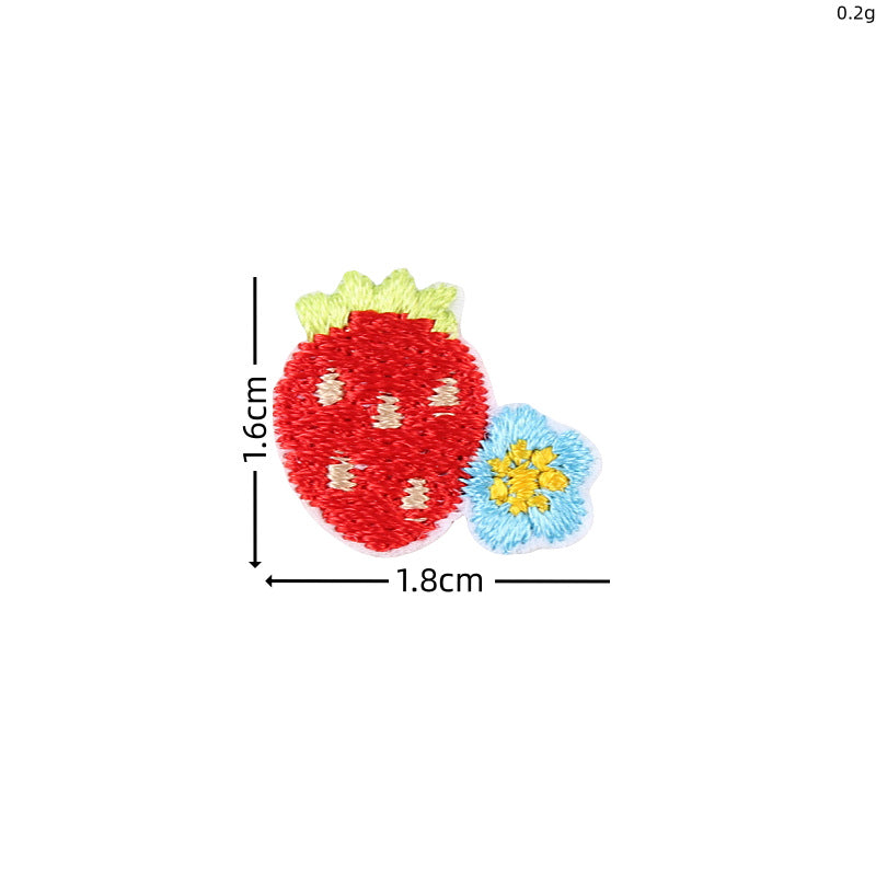 Wholesale Cute cartoon iron-on flower cherry embroidery patch