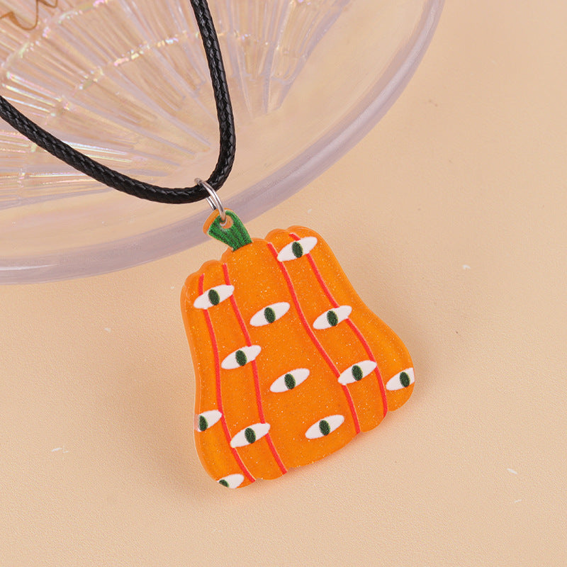 Wholesale Hot Sale Halloween Series Cartoon Fun Ghost Pumpkin Necklace
