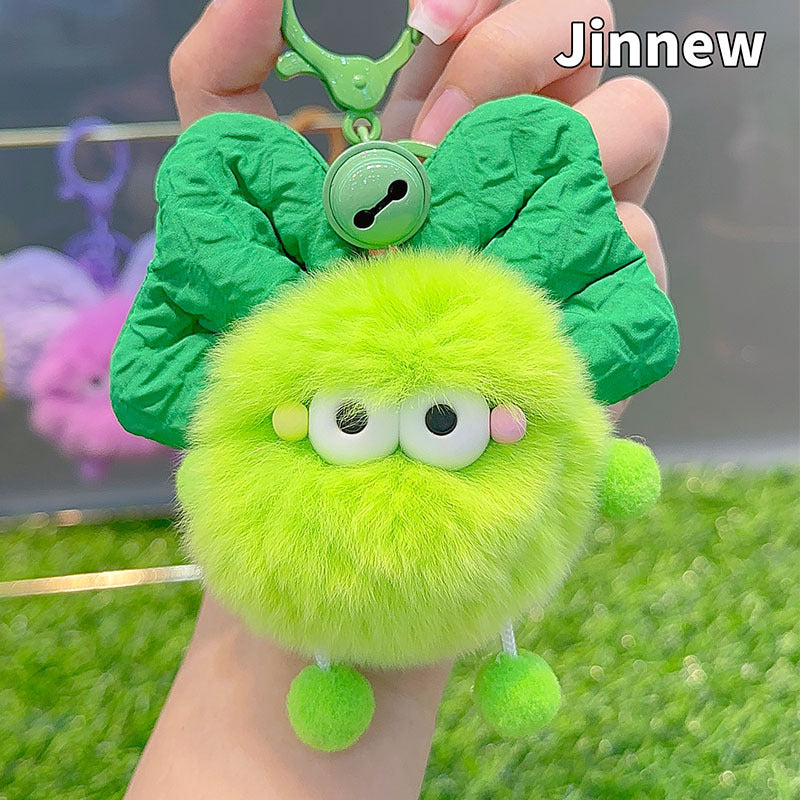 Wholesale Bow Colorful Fur Ball Keychain