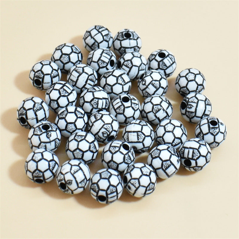 Al por mayor 50 piezas de 50 piezas/paquete de 10 mm de fútbol tenis tenis de béisbol baloncesto de color acrílico mixto