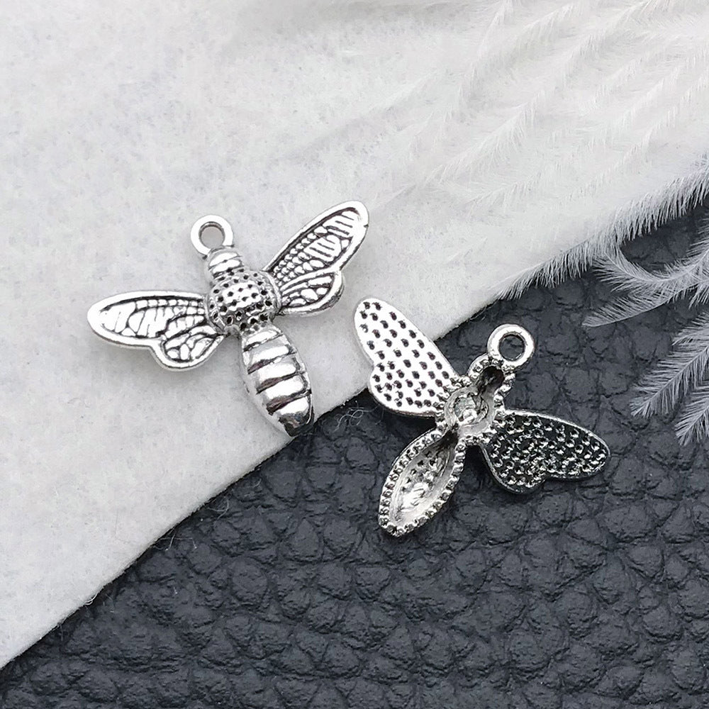 Wholesale Bee Chrysanthemum Honey Alloy DIY Necklace Bracelet Pendant