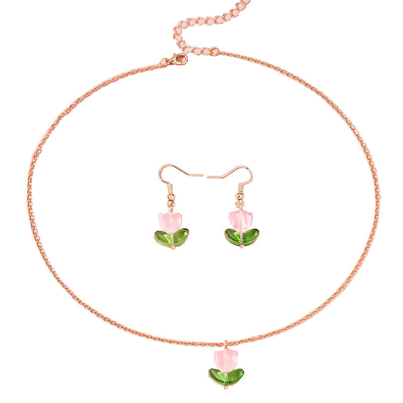 Wholesale Tulip Earrings Necklace