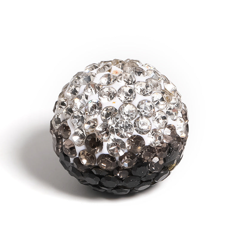 Wholesale 10pcs/pack 16mm Shambhala Clay Drill Ball Colorful Rhinestone Soft Clay Beads