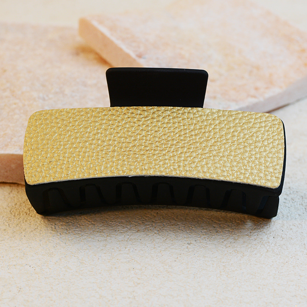 Wholesale Solid Color Leather Hairpin Shark Clip