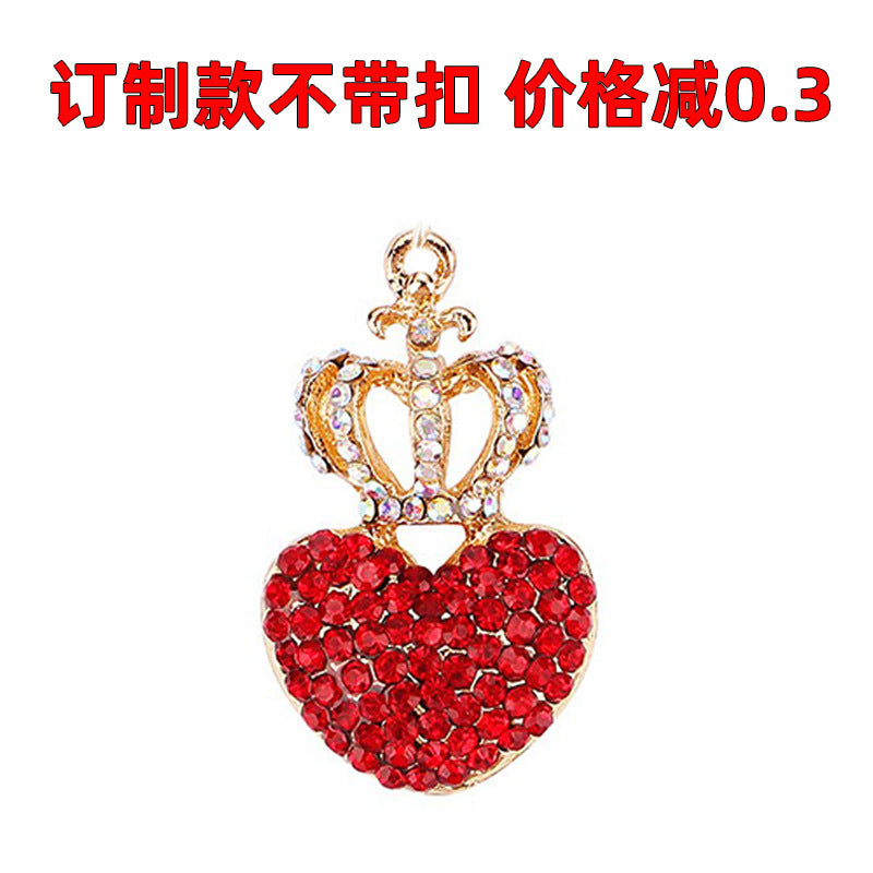 Wholesale Heart Diamond Crown Keychain