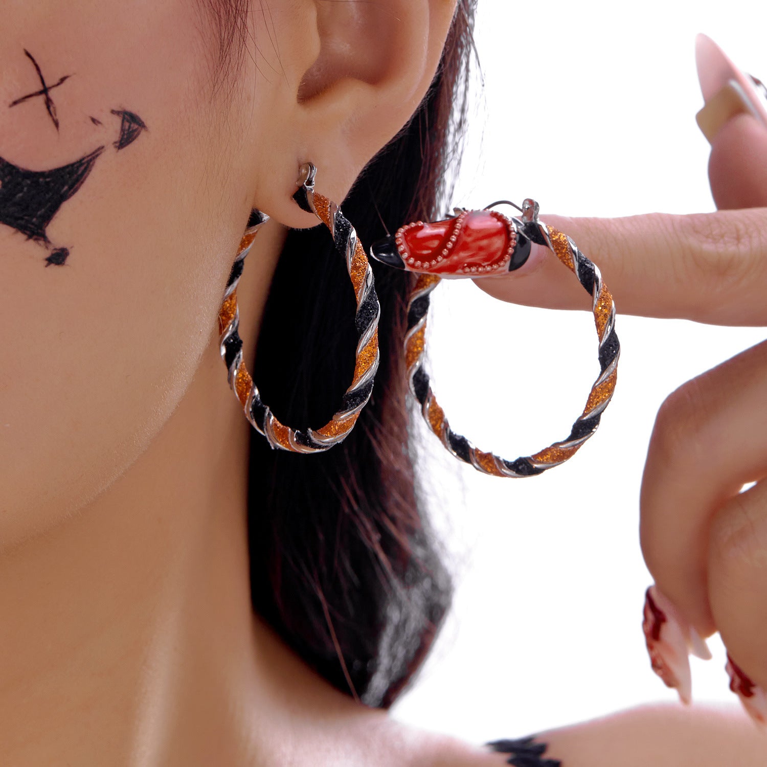Wholesale  Oil-Dripping Pumpkin Ghost Earrings