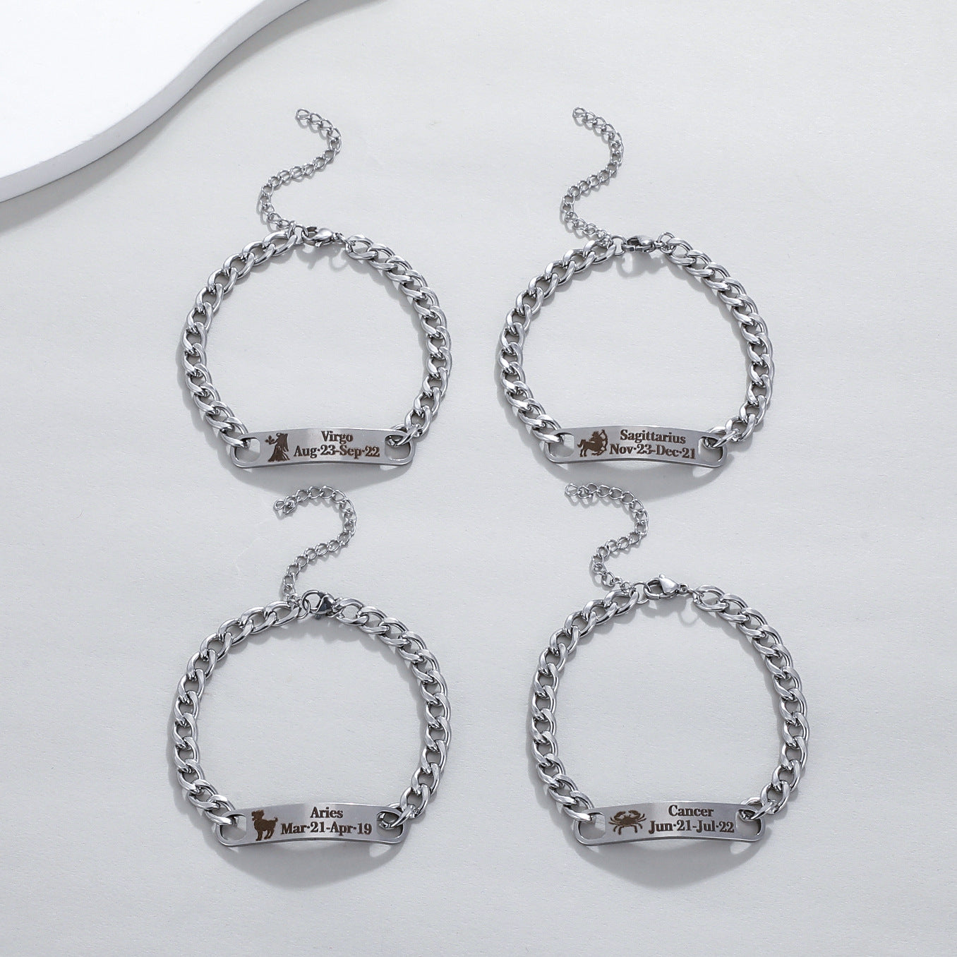 Wholesale Twelve Constellations Stainless Steel Bracelet