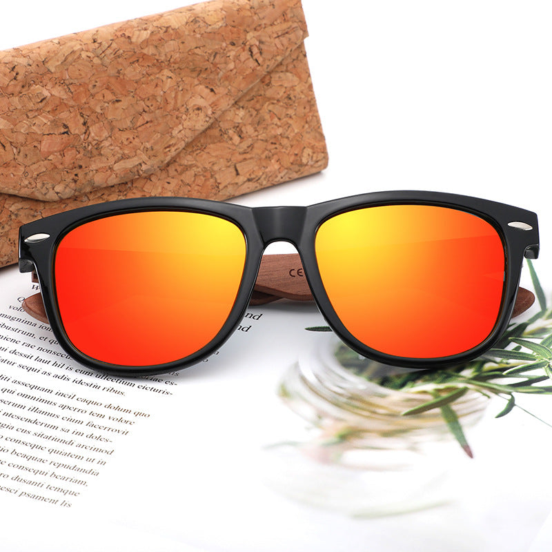 Wholesale Bamboo and Wooden Feet Polarized PC Sunglasses
