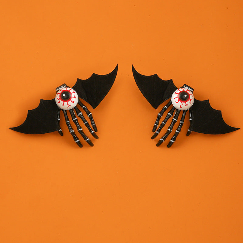 Wholesale Halloween Resin Skull Hand Hair Clip
