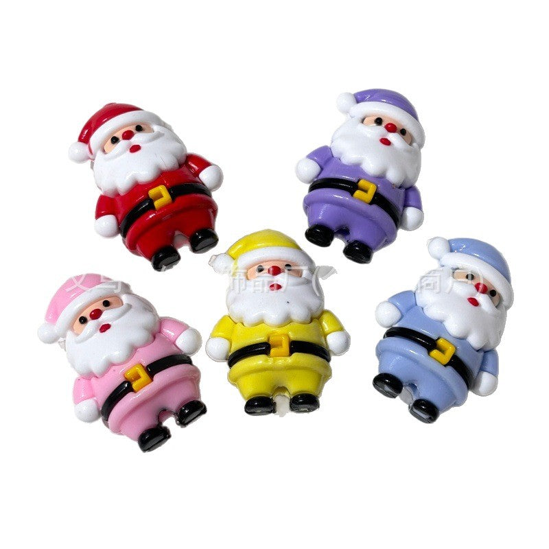 Wholesale Random 100pcs/pack  Perforated soft rubber cartoon  3D Focal Beads