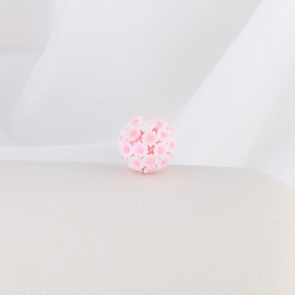 Wholesale 10pcs 2CM Sunflower Ball Soft Ceramic Beads