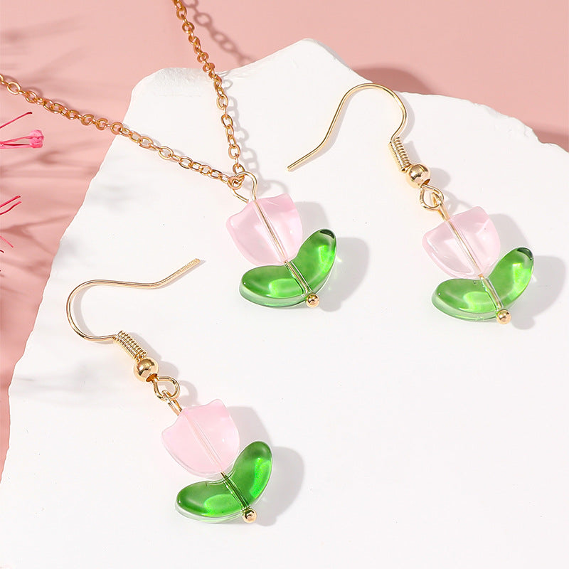 Wholesale Tulip Earrings Necklace