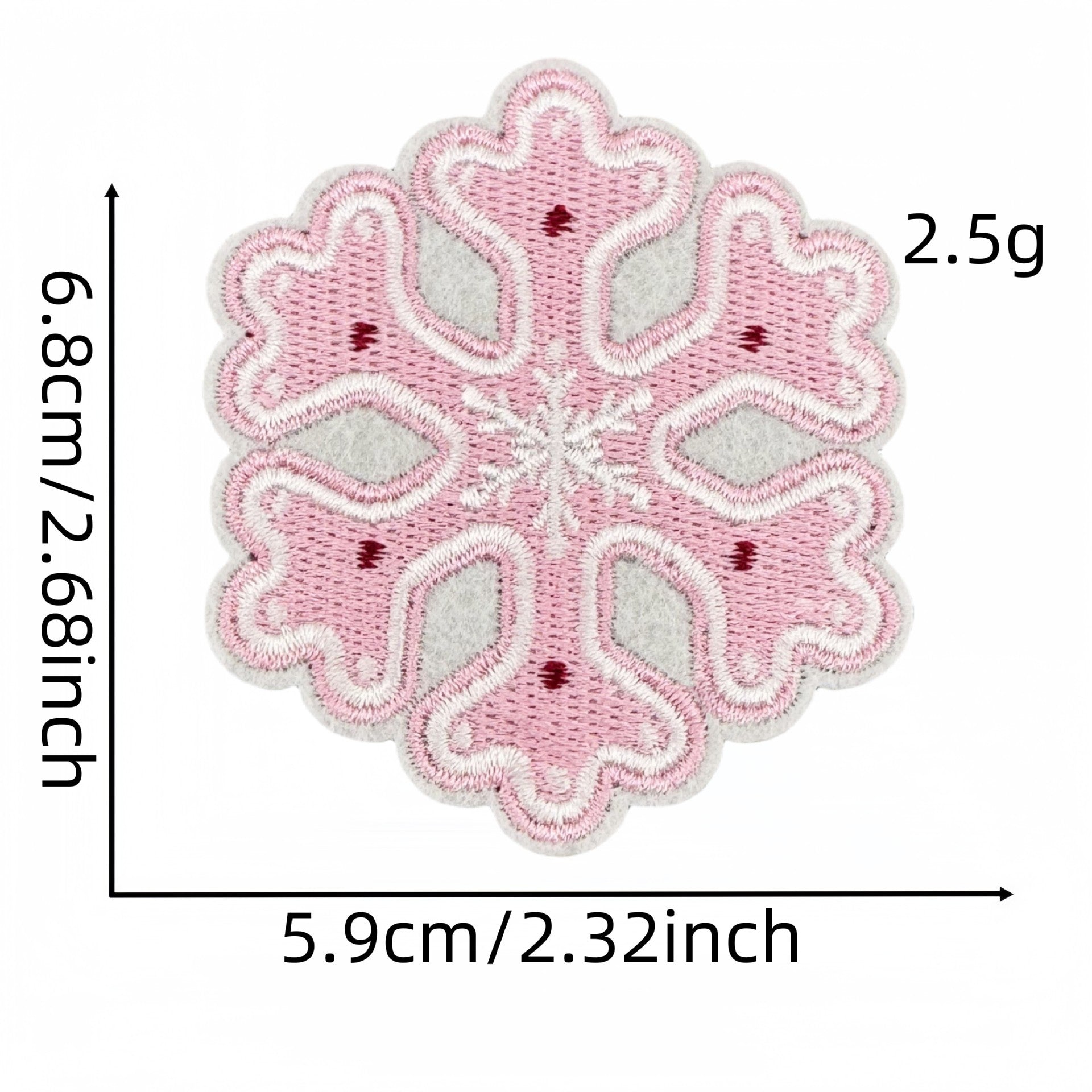 Wholesale Embroidered label cute pink series badge patch clothing accessories DIY handbook embroidery patch