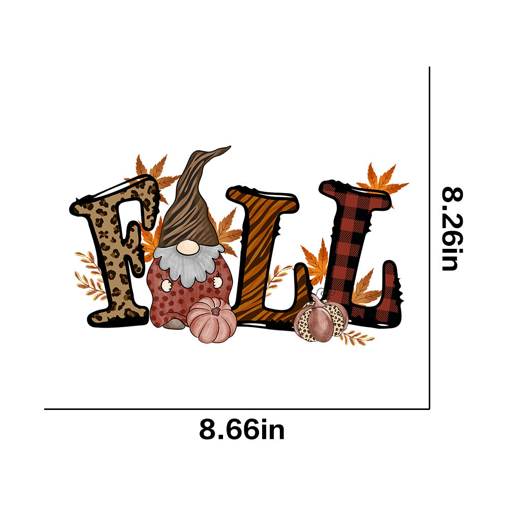 Wholesale 10pcs/pack Golden Autumn Pumpkin T-shirt Thermal Transfer Hot Stamping