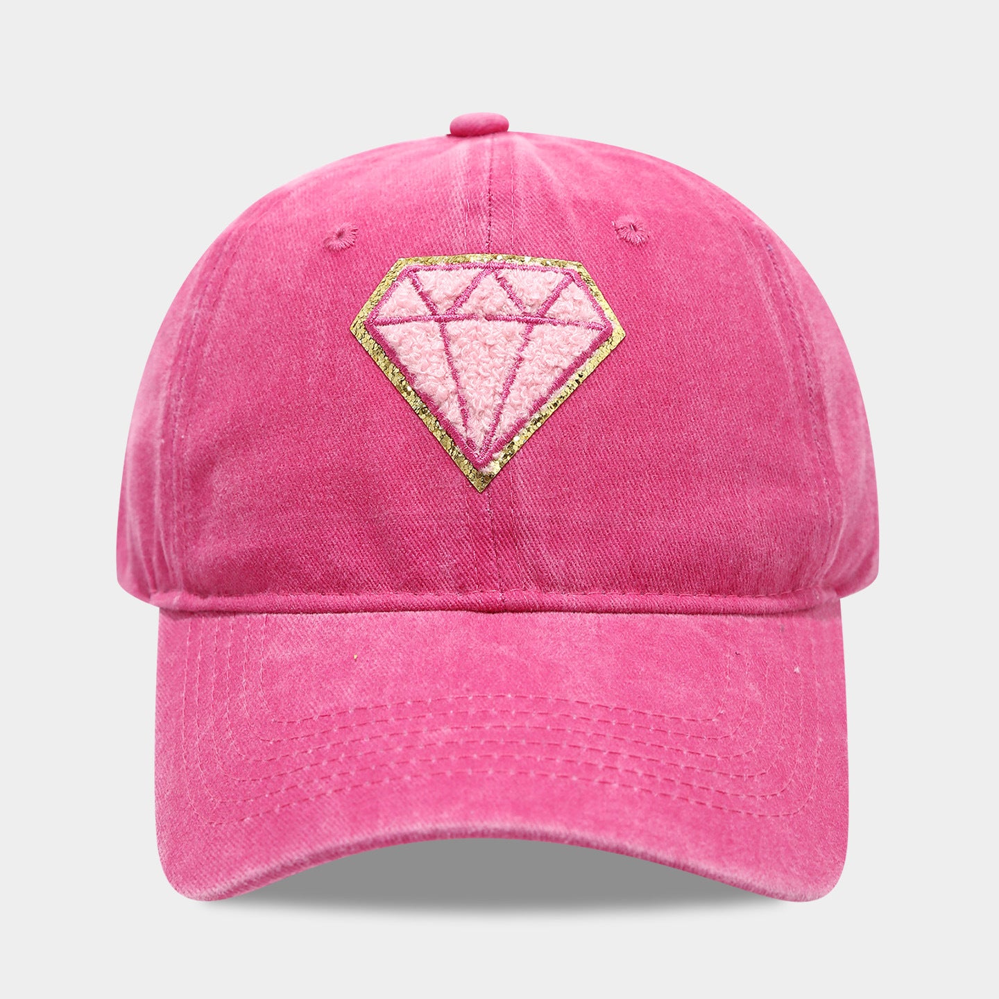 Diamond Patch Retro Soft Top Baseball Cap