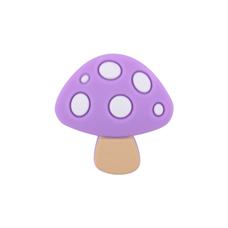 Wholesale DIY Cartoon Silicone Mushroom Focal Beads