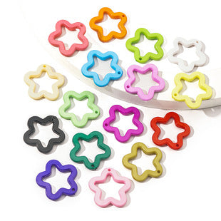 Al por mayor 10 piezas de 10 piezas/paquete recolector acrílico siete colores de 16 mm de agujero recto de 16 mm cuentas redondas