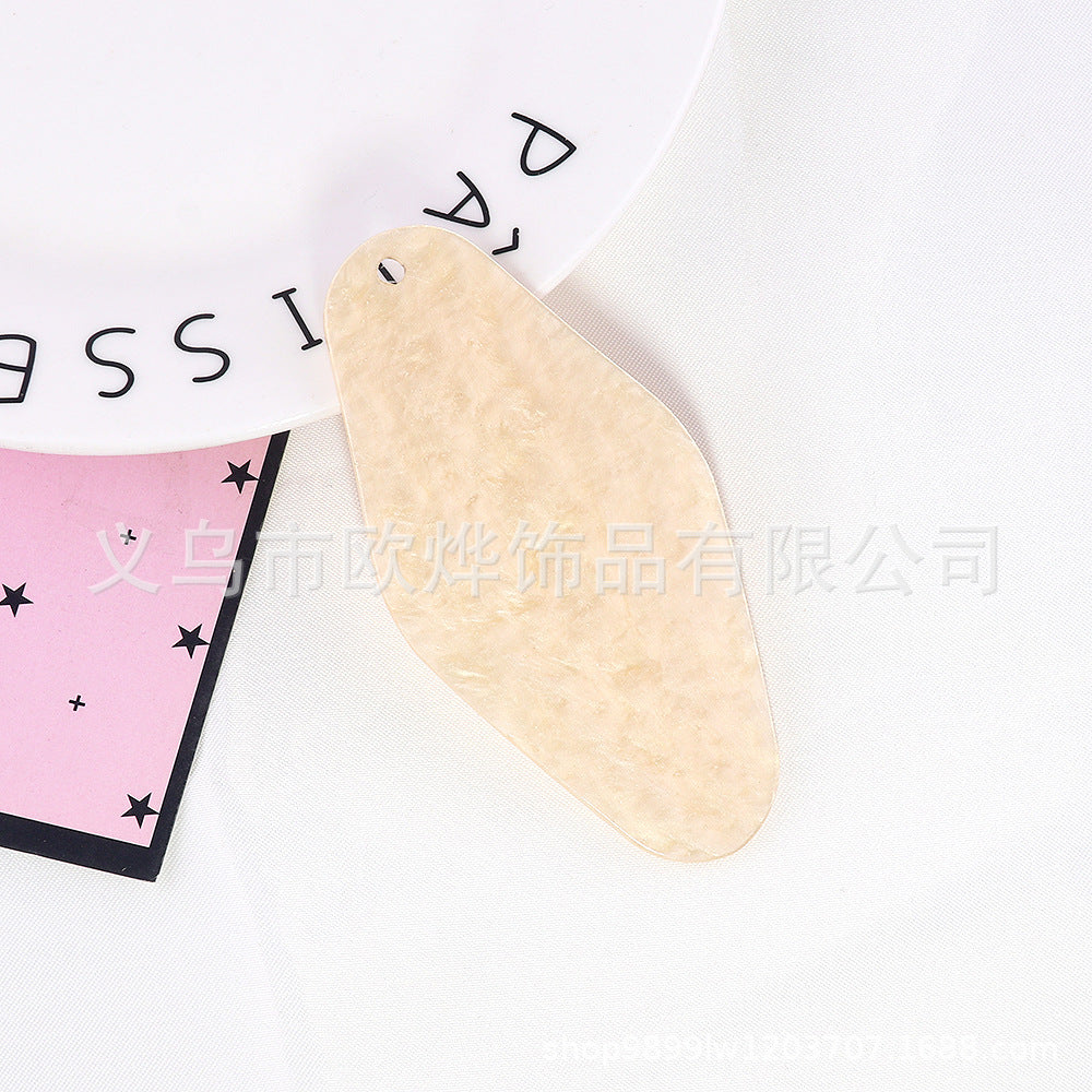 Wholesale 10pcs Blank DIY Acrylic Tag Luggage Pendant Motel Keychains