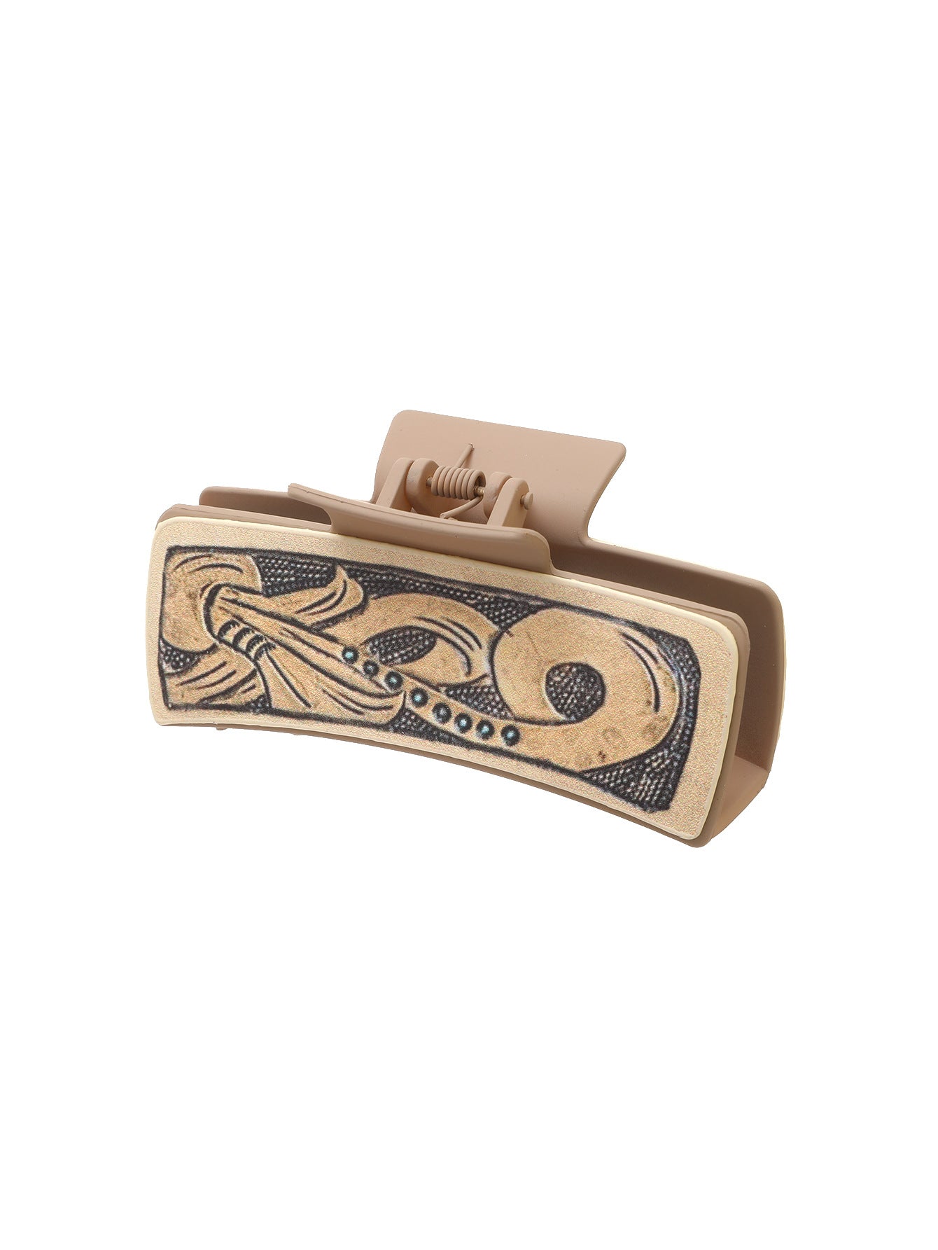 Wholesale Western Style Sunflower Poker Leather Hairpin Shark Clip