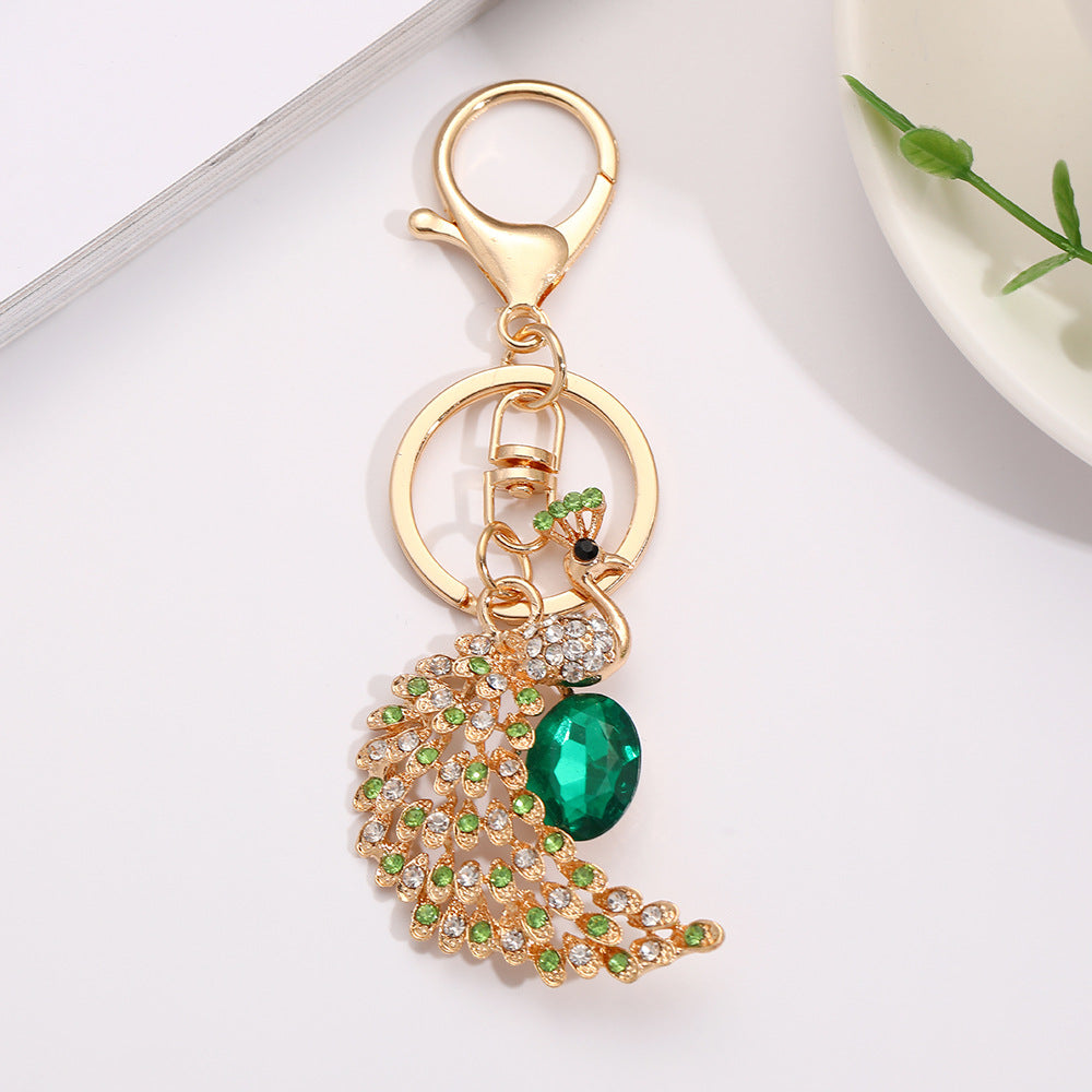 Wholesale Diamond Peacock Keychain
