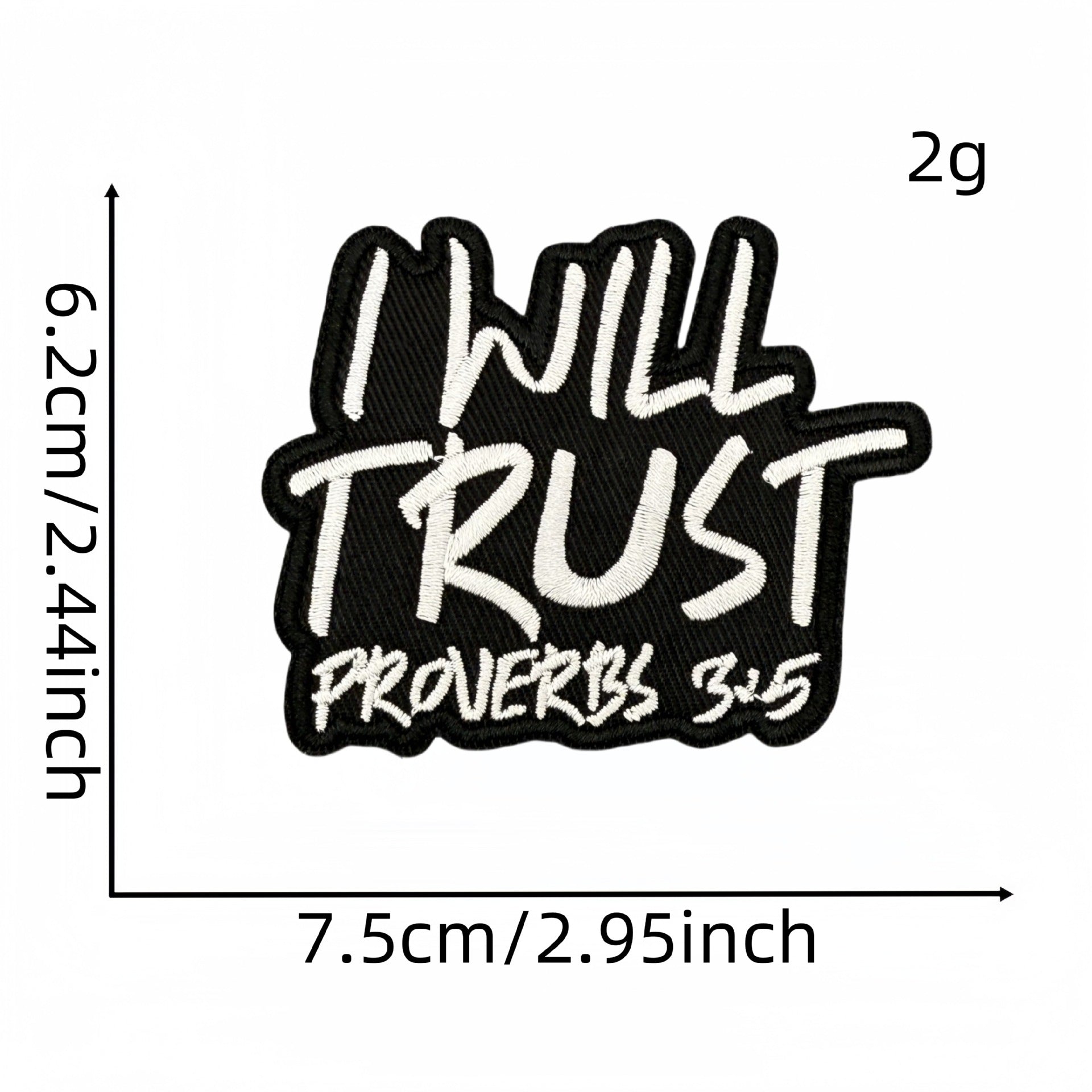 Wholesale Black and white English embroidered patch accessories