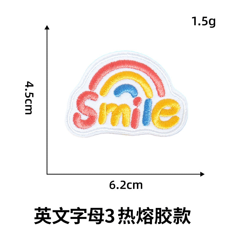 Wholesale English alphabet embroidery clothing embroidery patch