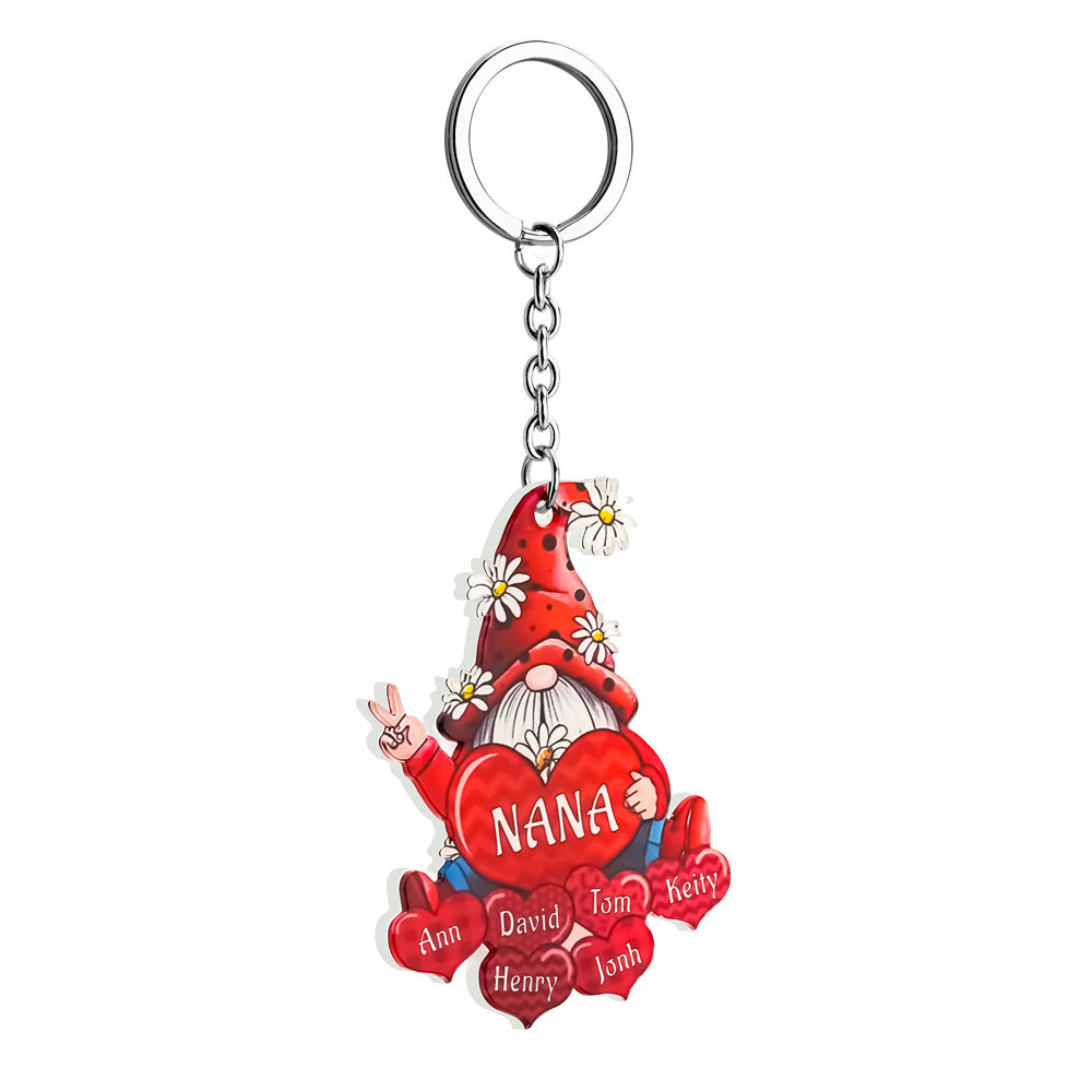 Wholesale Acrylic Stainless Steel Keychain Christmas Halloween Thanksgiving
