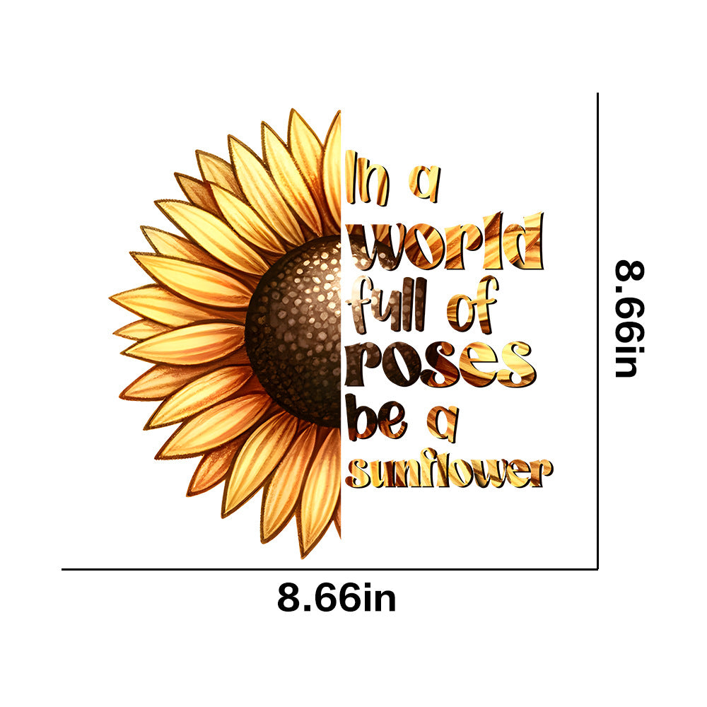 Wholesale 10pcs/pack Sunflower T-shirt heat transfer hot stamping