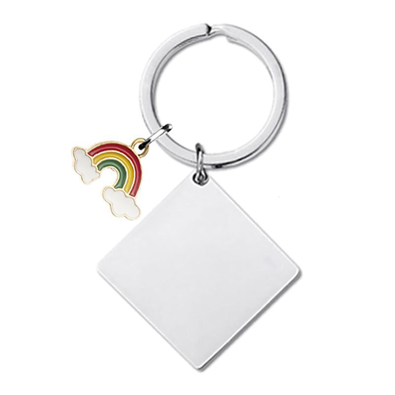 Wholesale Square Metal Keychain