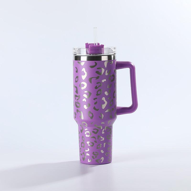 Wholesale Tumbler Leopard Print 40oz Stainless Steel Ice Bullies Cup