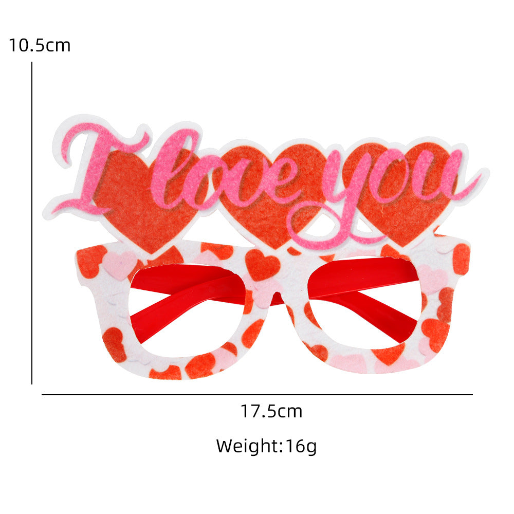 Wholesale Valentine's Day Glasses Party Decorations LOVE Love Glasses Frame Holiday Party Dress Up Photo Props