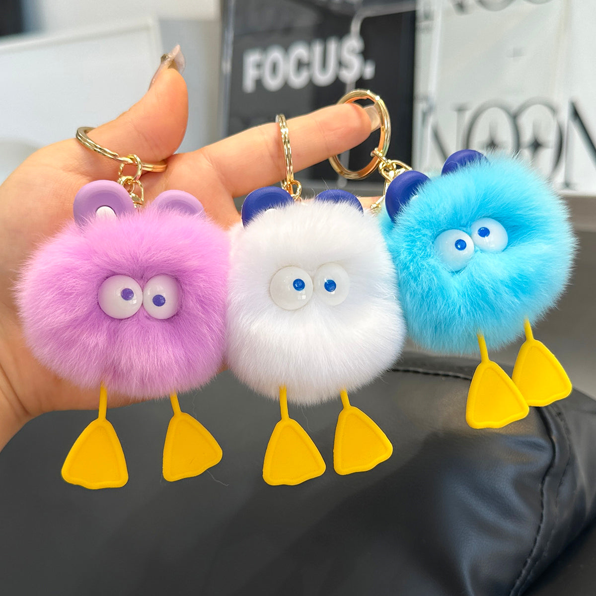 Wholesale Duck Plush Ball Keychain