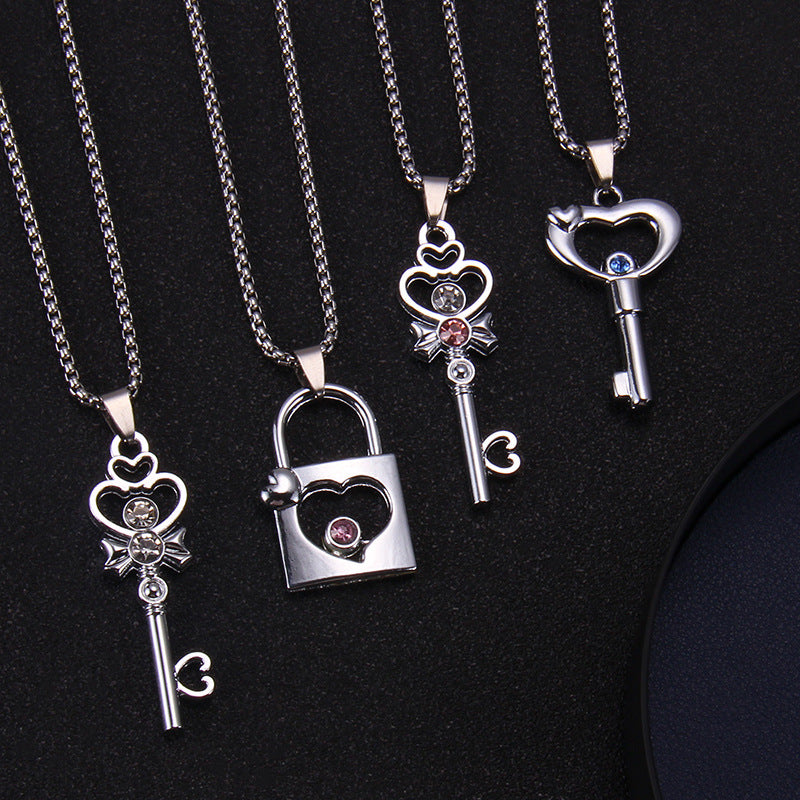 Wholesale Love Key Diamond Necklace
