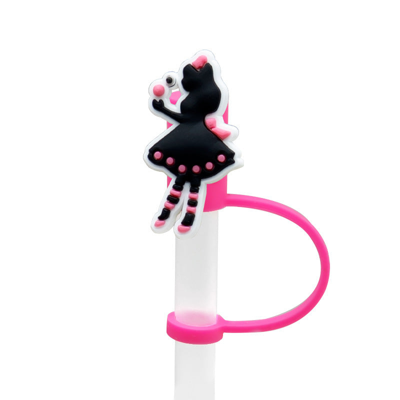 Wholesale of 10pcs Cute Silicone Straw Sets