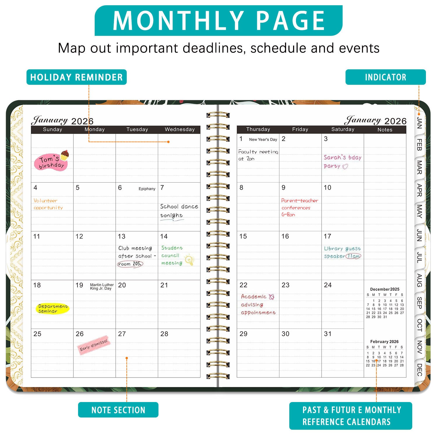 Wholesale Notepad A5 Coil English Notebook Diary Planner Work