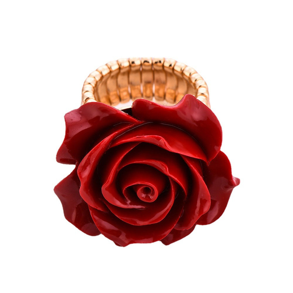 Wholesale of Red Rose Copper Rings