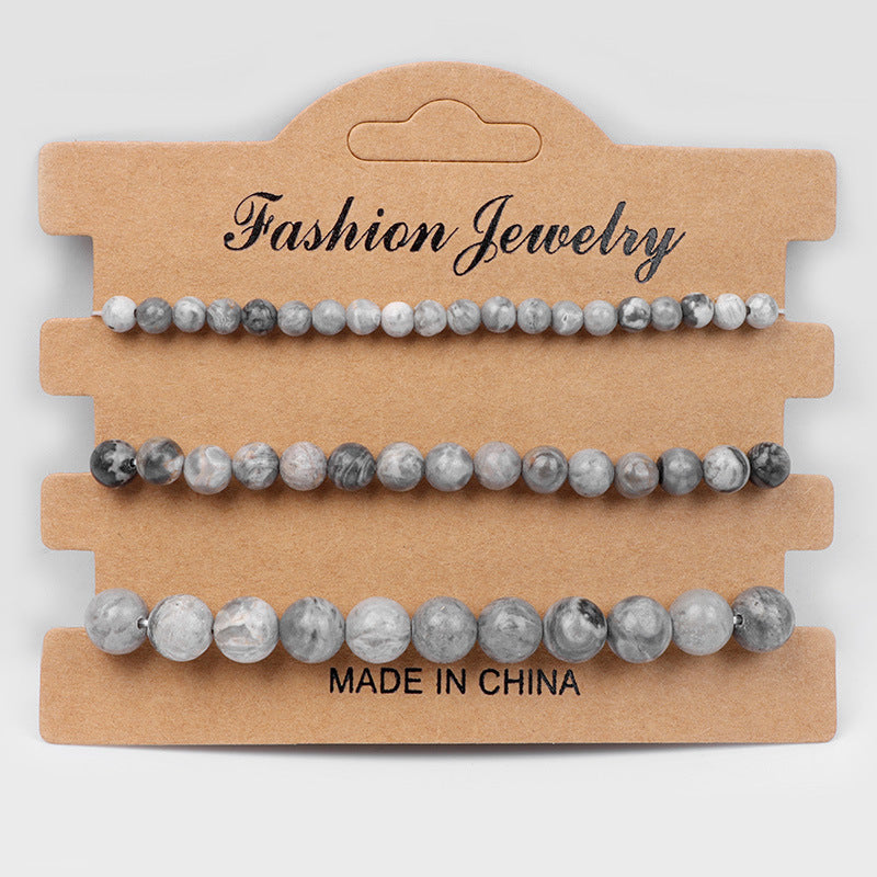 Wholesale 4mm6mm8mm Natural Stone Beads Bracelet