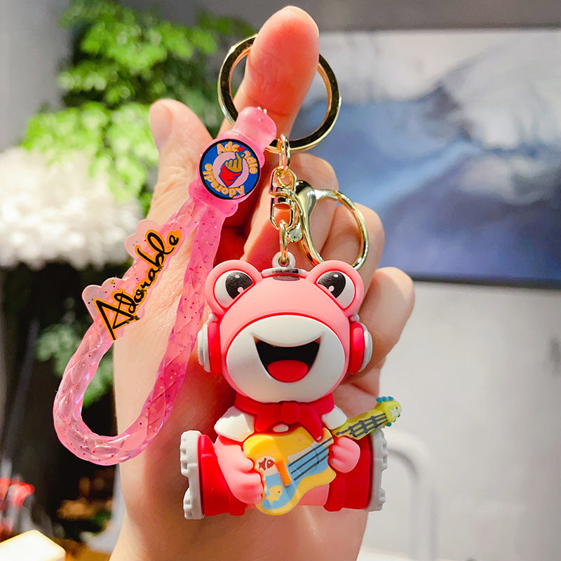 Wholesale Cute Frog PVC Doll Keychain